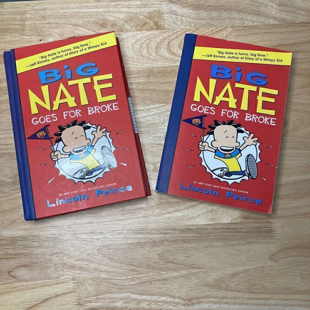 “Big Nate Goes for Broke” 2 Book Lot, Youth Series Chapter Books, Home Library